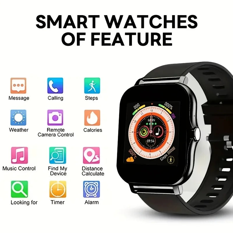 Smartwatch- Relógio inteligente com  bluetooth, masculino e feminino  toque chamada rastreador fitness e à prova d'água